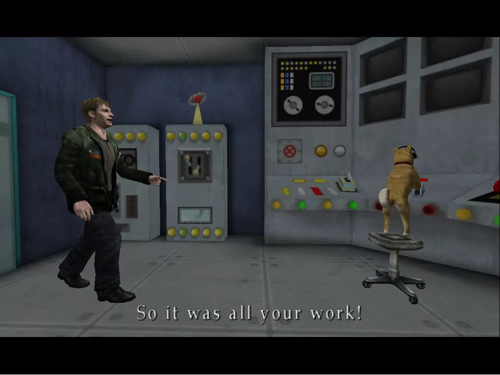 Silent dog. Сайлент хилл 2 собачья концовка. silent hill 2 концовка с собакой.