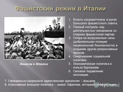 Развитие фашизма в италии