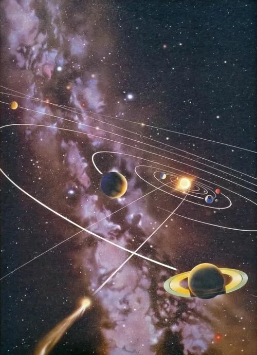 Download Solar System In Dark Space Wallpaper Wallpapers.com