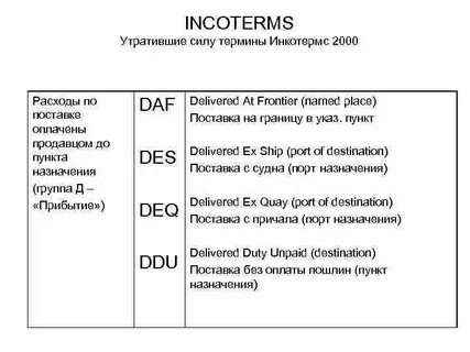 Инкотермс 2000