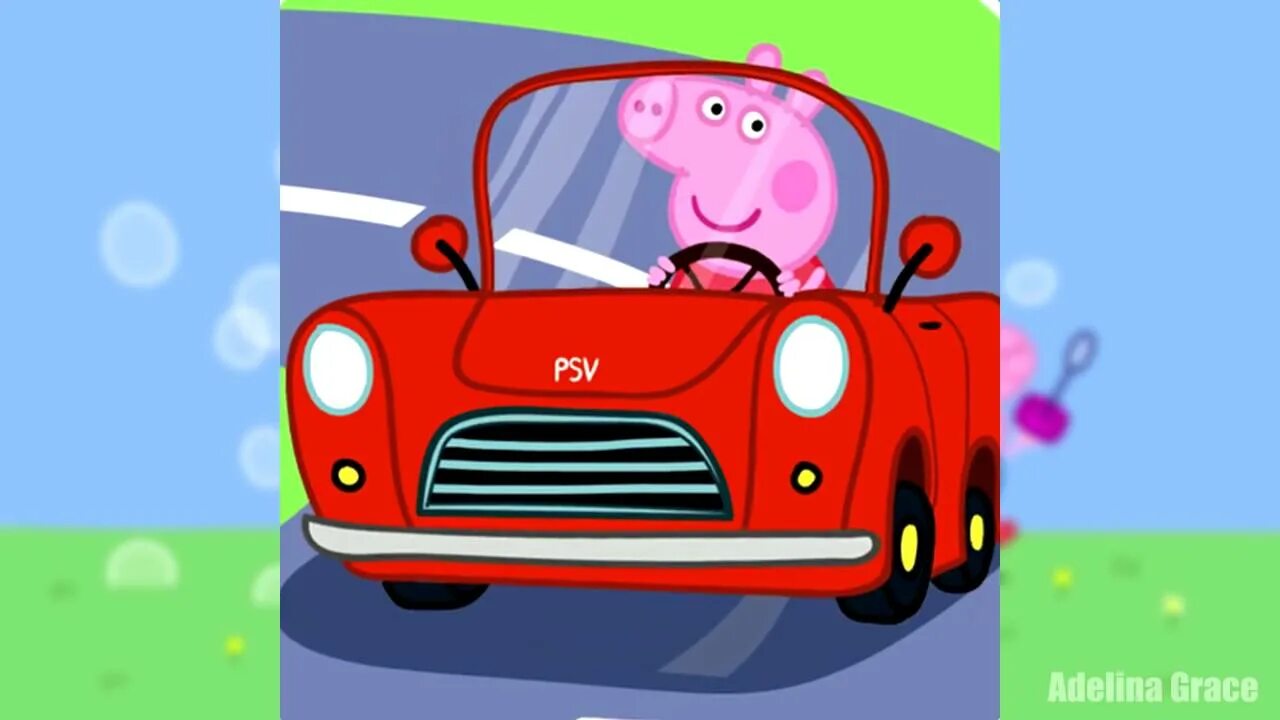 Едет свинка. Хрюша на машинке. Мультик едет свинка на машинке. Тупая свинья rytp. Мультик про машинки свинка пеппа.