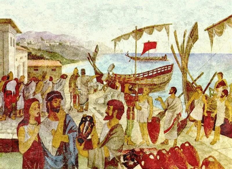 так могла выглядеть греческая колония на берегу чёрного моря. греки на берегах черного моря. греки на берегах черного моря. великая древняя колонизация древней греции. древняя греция греческая колонизация.