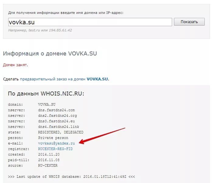 Узнать домен информацию. Поиск информации по домену.