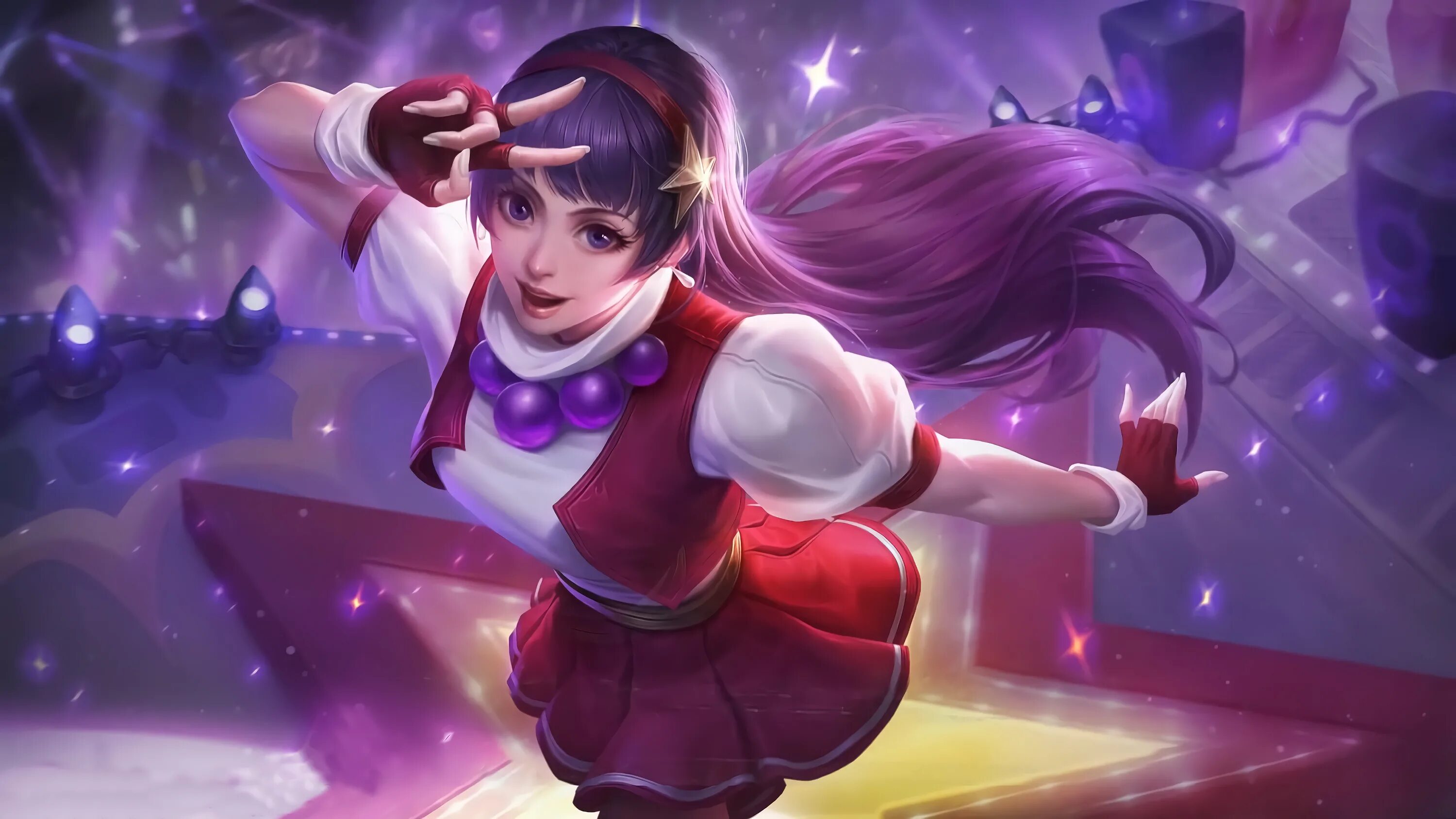 Обои млбб. Athena Asamiya Гвиневра. Mobile Legends Bang Bang Гвиневра. KOF mobile Legends. Mobile Legends KOF Гвиневра.