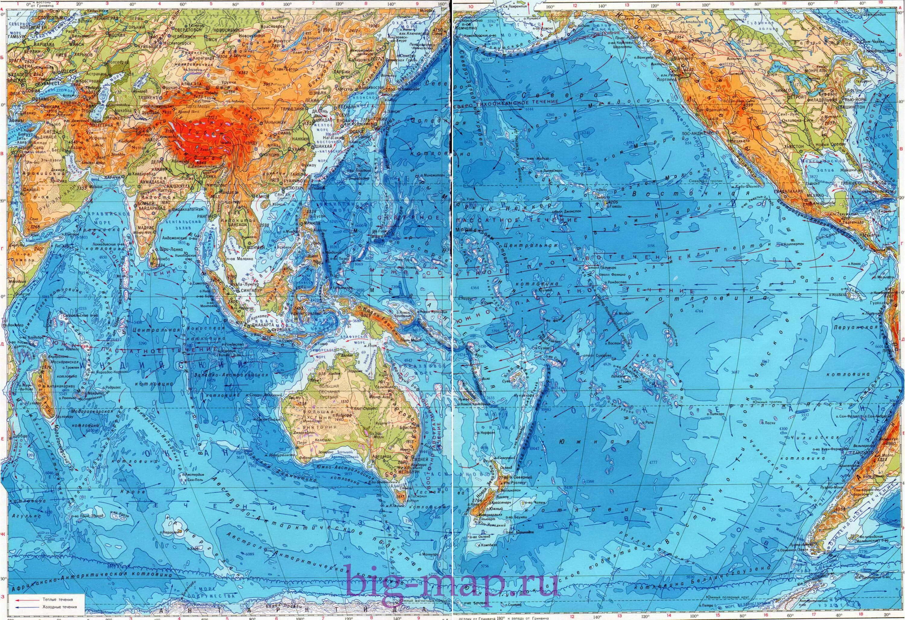 Название рек индийского океана. Физическая карта Тихого океана. Тихий океан на карте. Карта Тихого океана географическая.