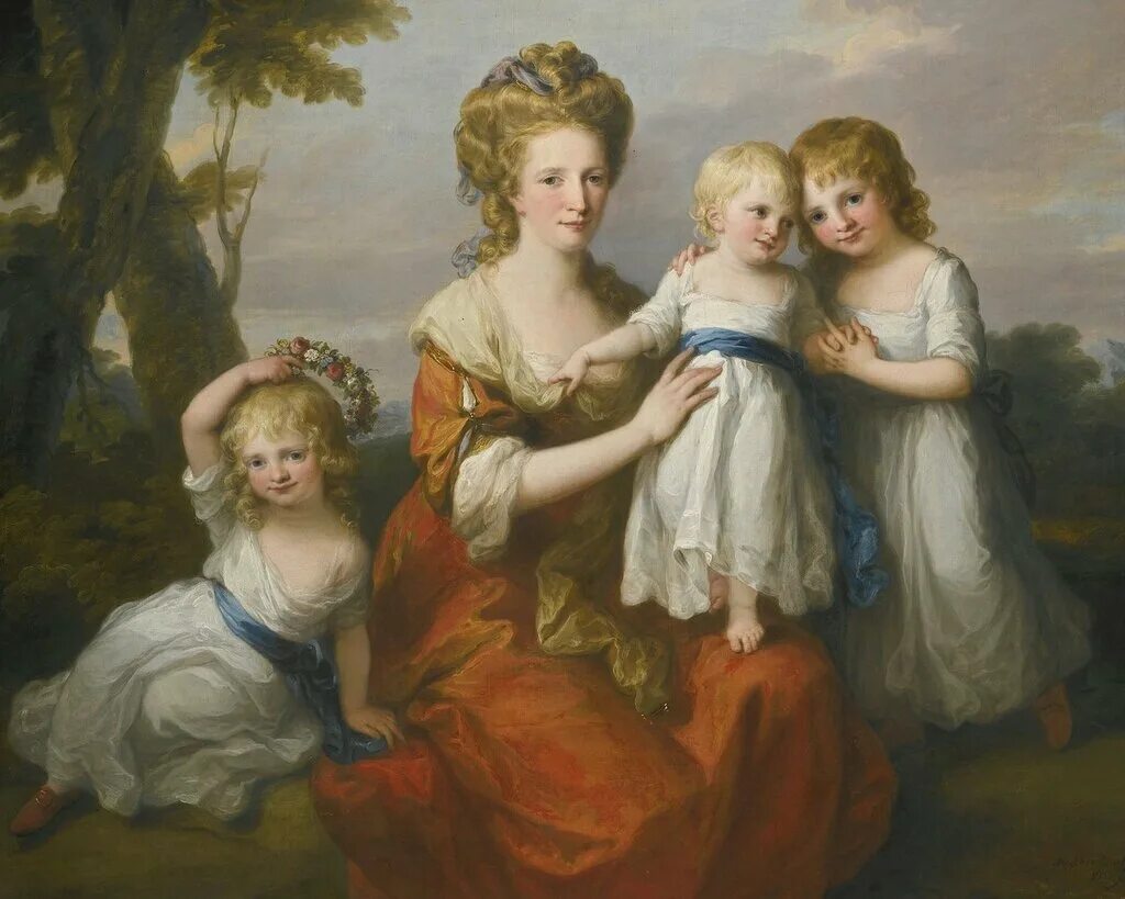 Трех дочерей имел. Ангелика Кауфман картины. Ангелика Кауфман 1780. Исторический семейный портрет.