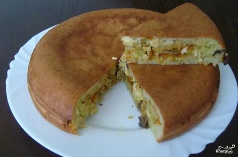 Заливной пирог с картошкой в мультиварке