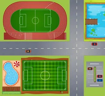 Спортивная площадка вид сверху