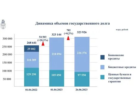 Общий объем государственного долга