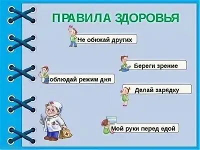 Правила здоровья в школе