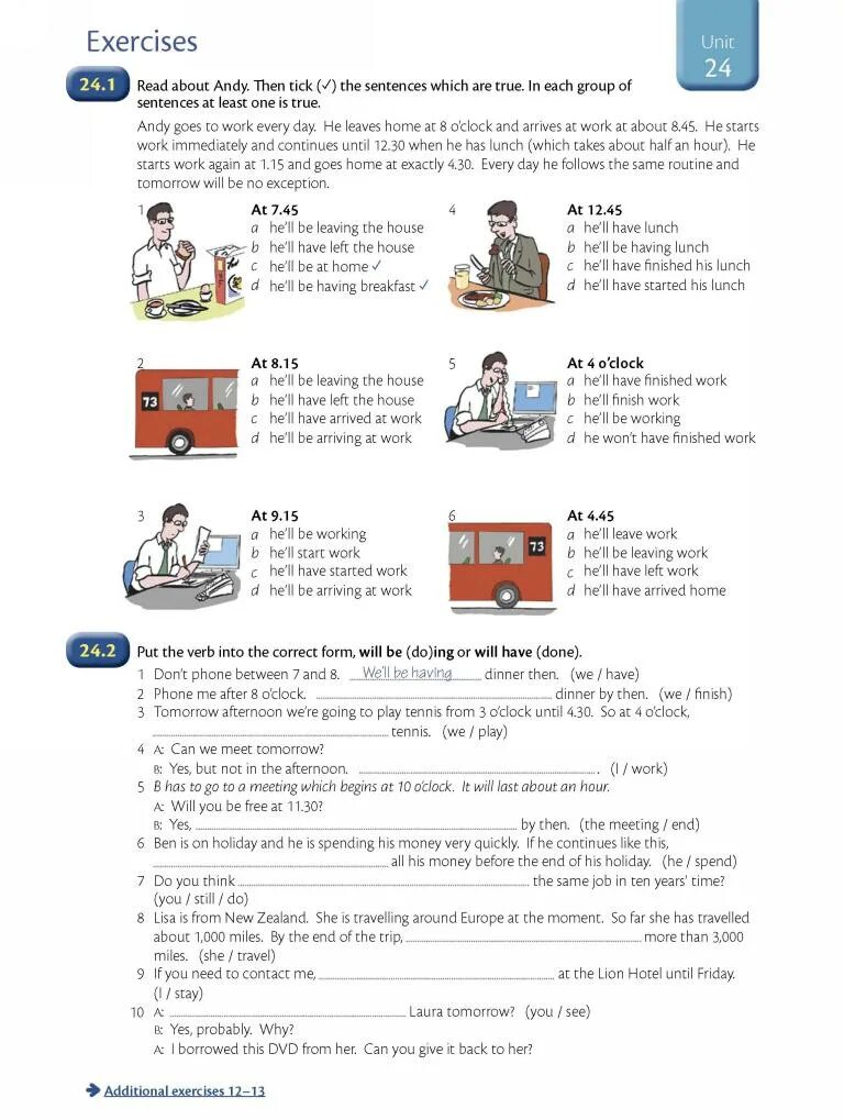 Read about Colin then Tick the sentences which are true ответы. Unit 24 exercises 24.4 ответы. Unit 24 exercises 24.1 ответы. Unit 24 exercises 24.3 ответы.