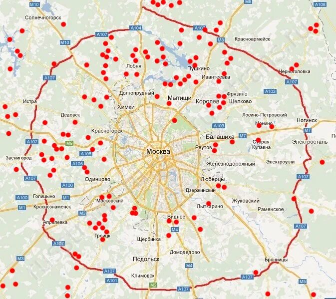 Малое бетонное. Малое бетонное кольцо а-107. А-107 Московское Малое кольцо. Трасса а 107 Малое бетонное кольцо. А-108 Московское большое кольцо.