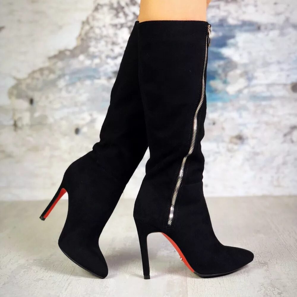 Бежевые ботфорты mascotte. Зимние сапоги на каблуке. Красивые сапоги. Женские сапоги на шпильке. Элегантные сапоги.