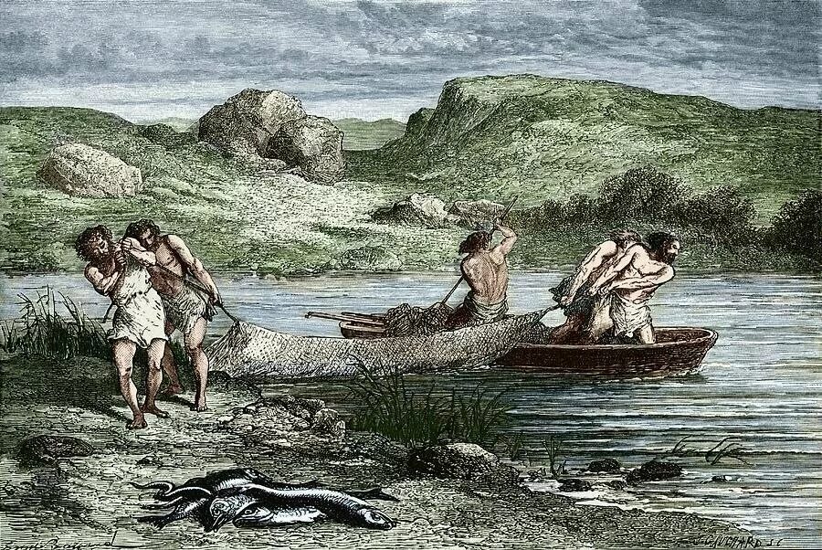 Исторически сложилось так что рыболовство всегда. Эпоха палеолита рыболовство. Рыболовство в древности. Рыболовство древних славян. Рыбаки в древности.