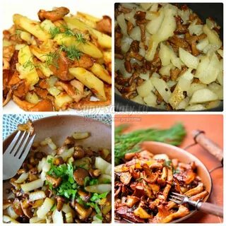 Картошка с лисичками на сковороде классический рецепт