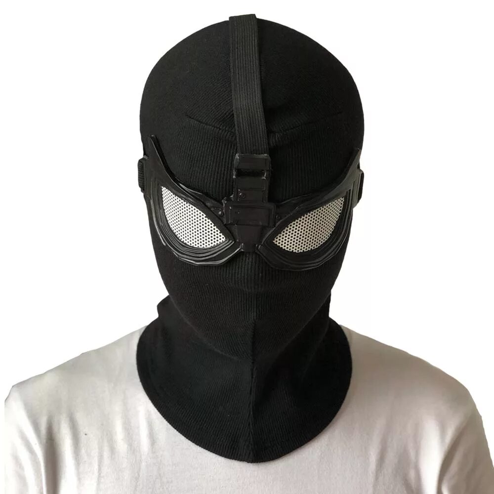 Mask suit. Маска стелс человека паука. Маска человека паука вдали от дома. Черная маска человека-паука. Костюм человека паука с маской.