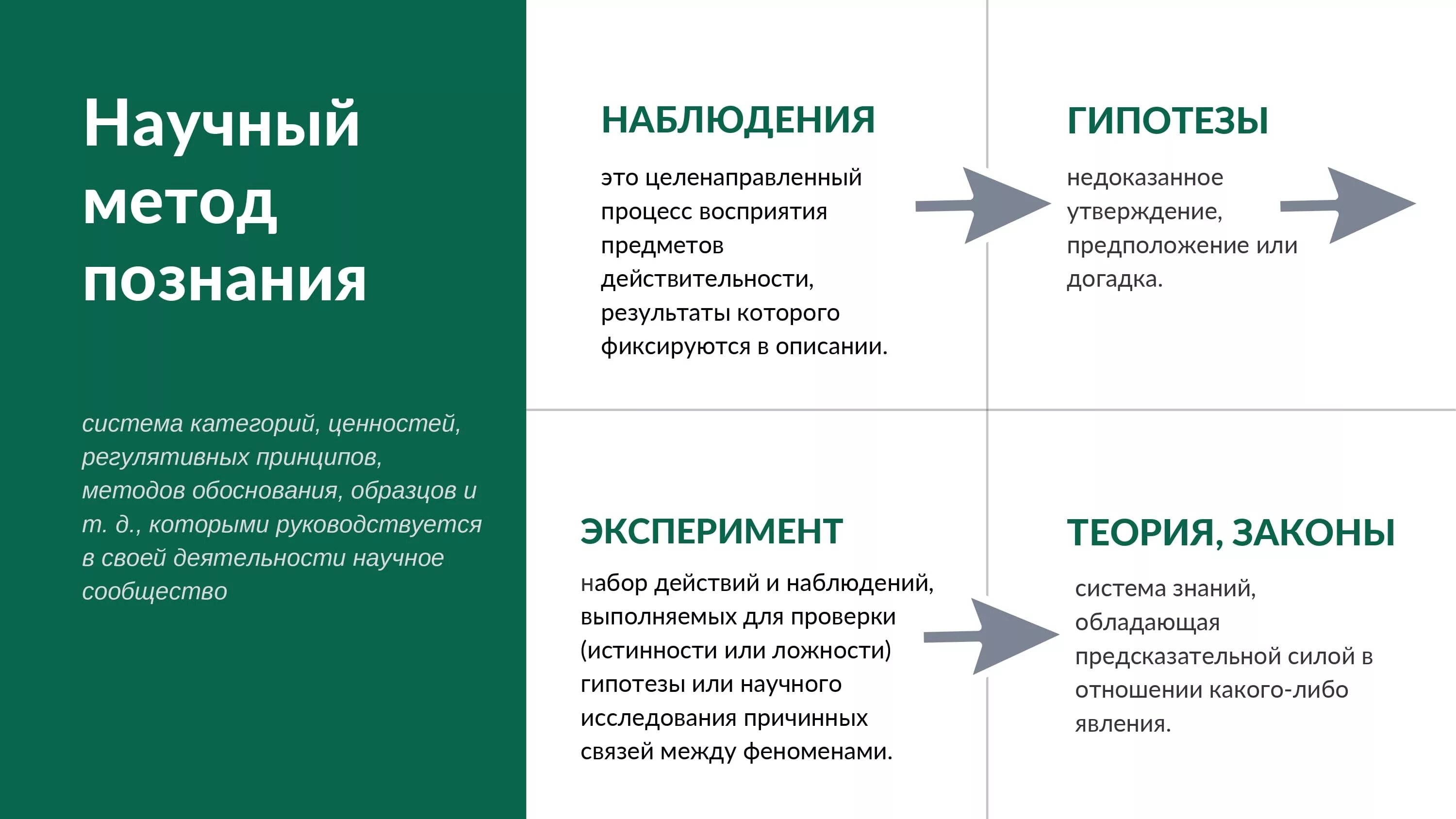 Методы познания. Научный метод. Методы научного познания.