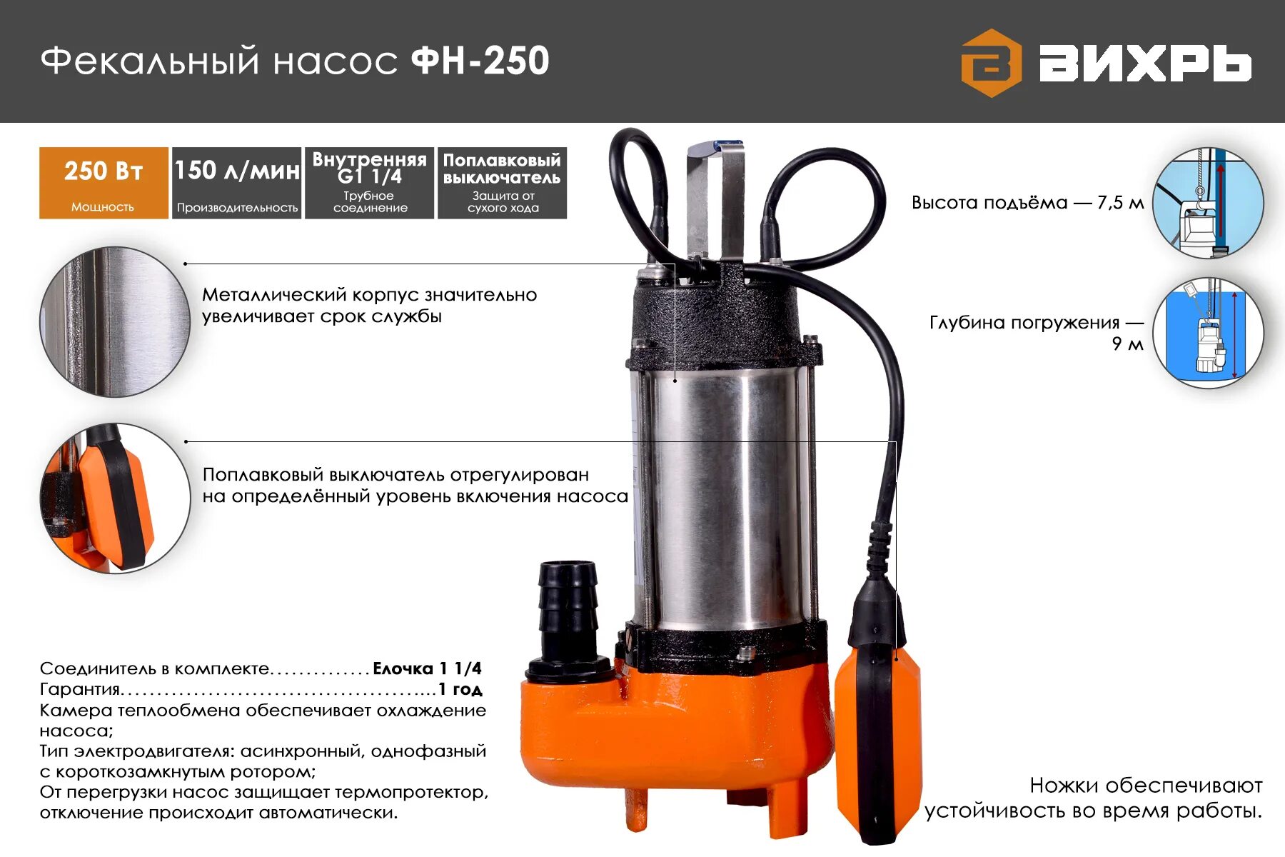 Фекальный насос ФН-250 Вихрь. Фекальный насос Вихрь ФН-250 250 Вт. Фекальный насос Вихрь ФН-250 Размеры. Насос фекальный погружной Вихрь ФН-250 подшипник. Насос 250 л мин