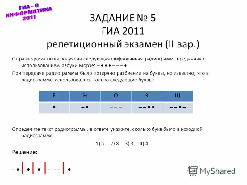 От разведчика была получена азбука морзе