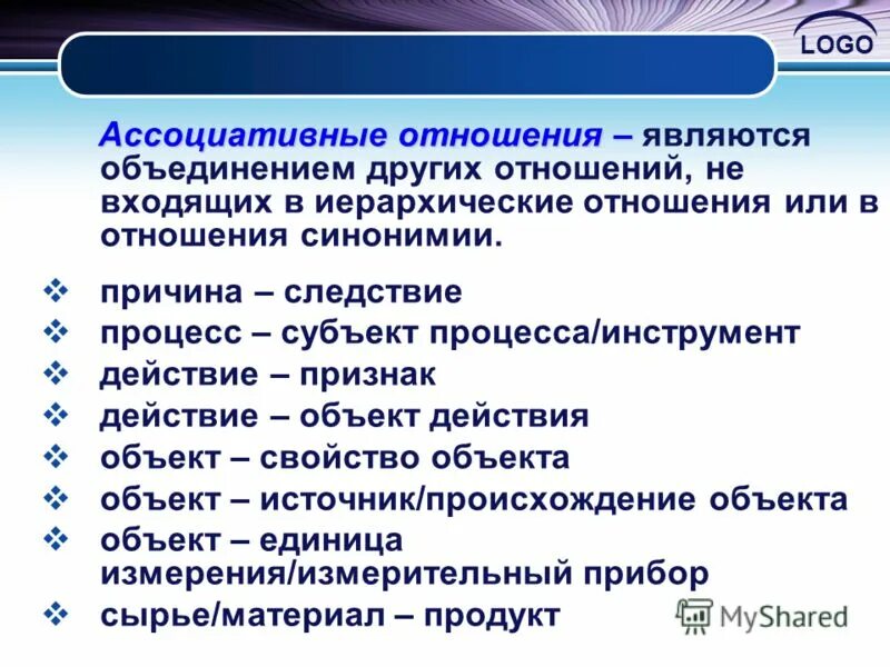 Ассоциативные отношения. Ассоциативные отношения в лексике. Субъектно-ориентированный (тезаурусный) подход. Лексикографическая методика.