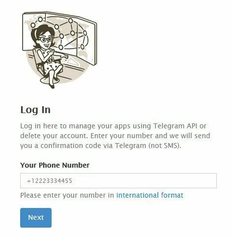 My telegram org auth