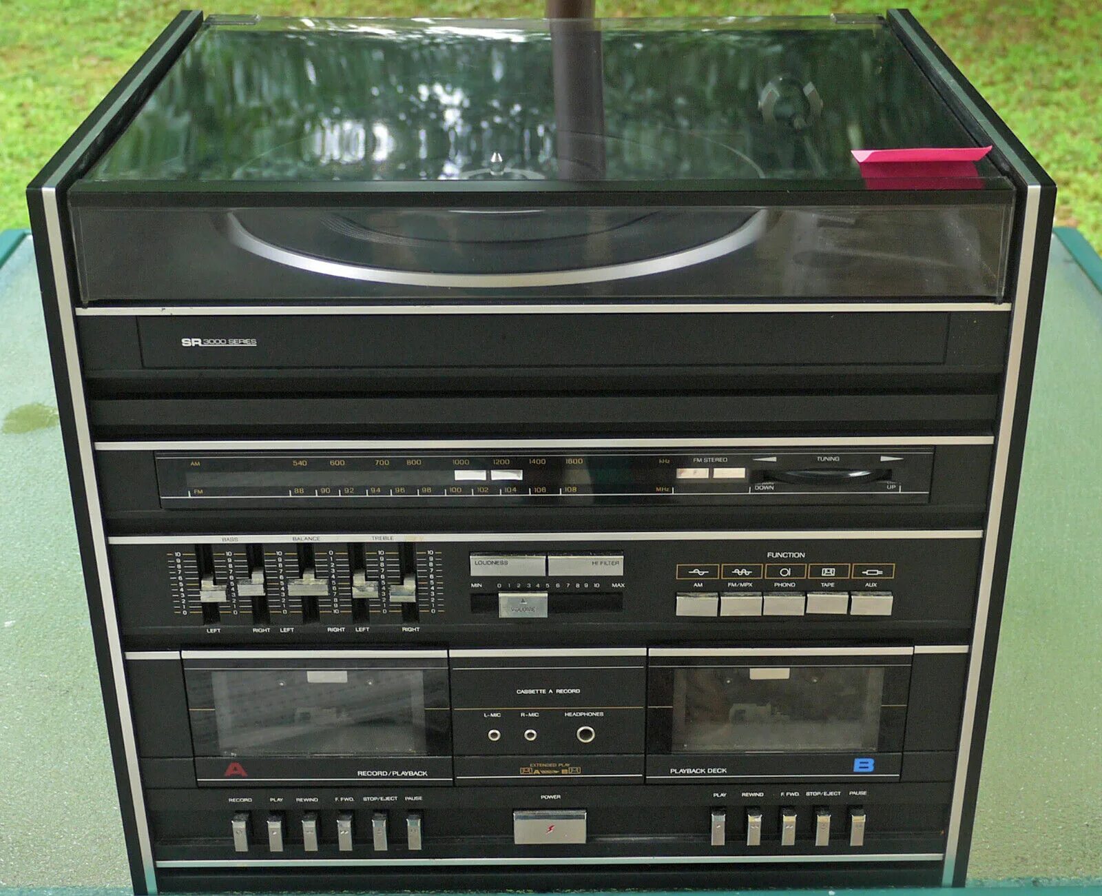 Эльфа МД-320-стерео. Turntable stereo Cassette Radio Center. Sears SR-2100. Hi-Fi stereo Vintage Turntable.