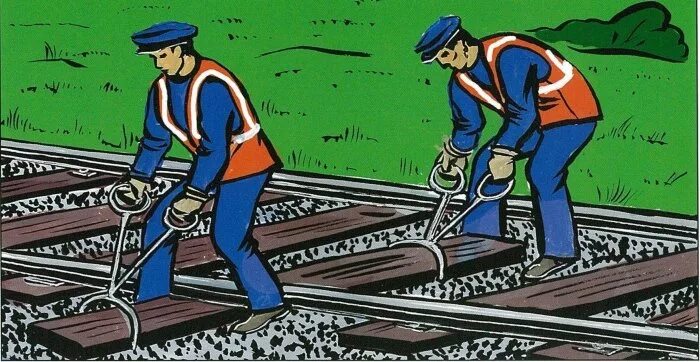 монтер пути. охрана труда ржд монтер. монтер пути ржд. жд рабочие. работники на железной дороге.