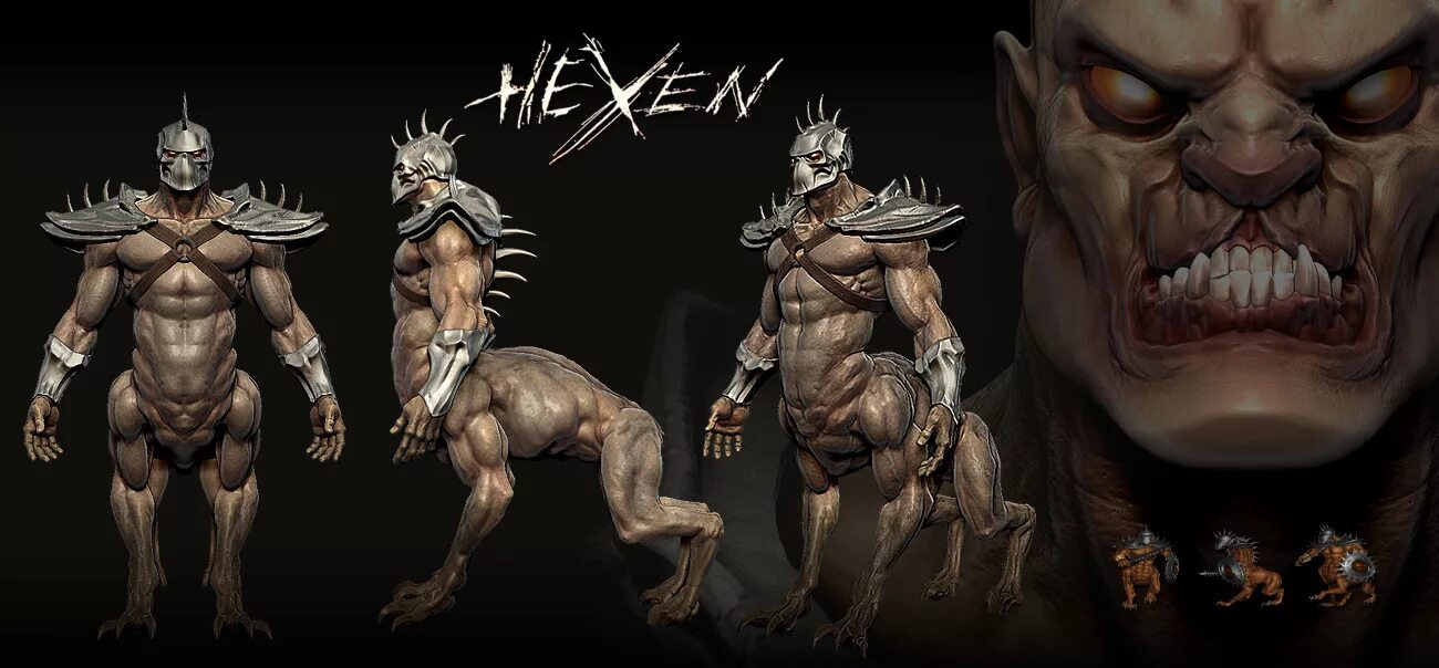 Эттин Hexen. Hexen 2 монстры. Hexen 1 арт. Hexen 2 персонажи.