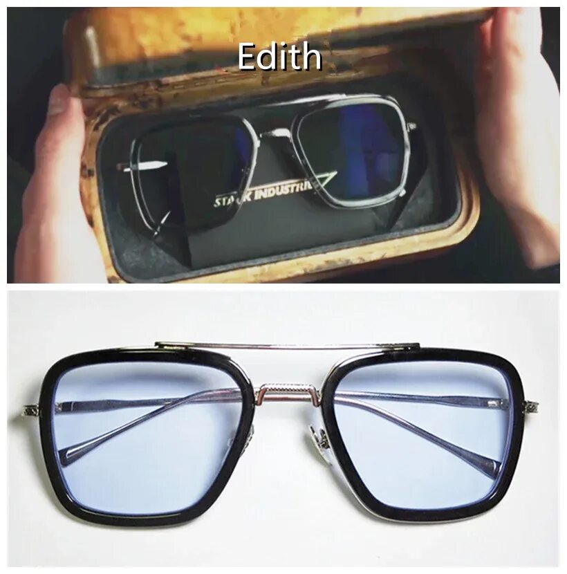 Очки эдит. H. Очки эдит. D. Очки тони старка.