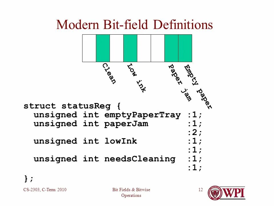 Bitfield. Struct field