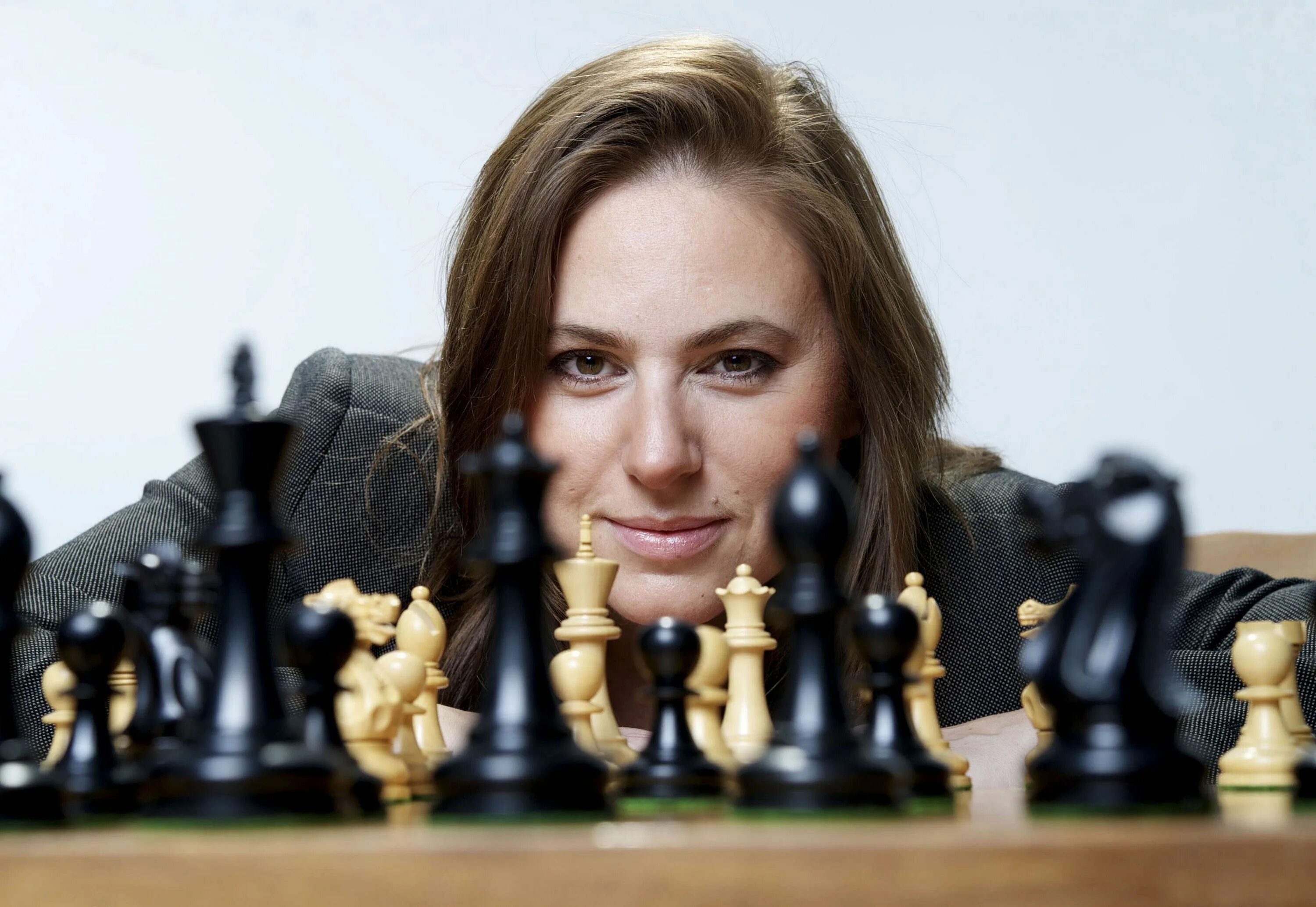 She playing chess