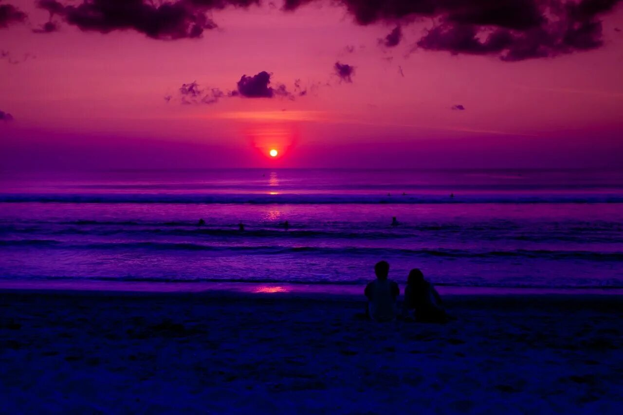 Розовый закат. Романтичный закат. Розовый закат на море. Фиолетовый закат.