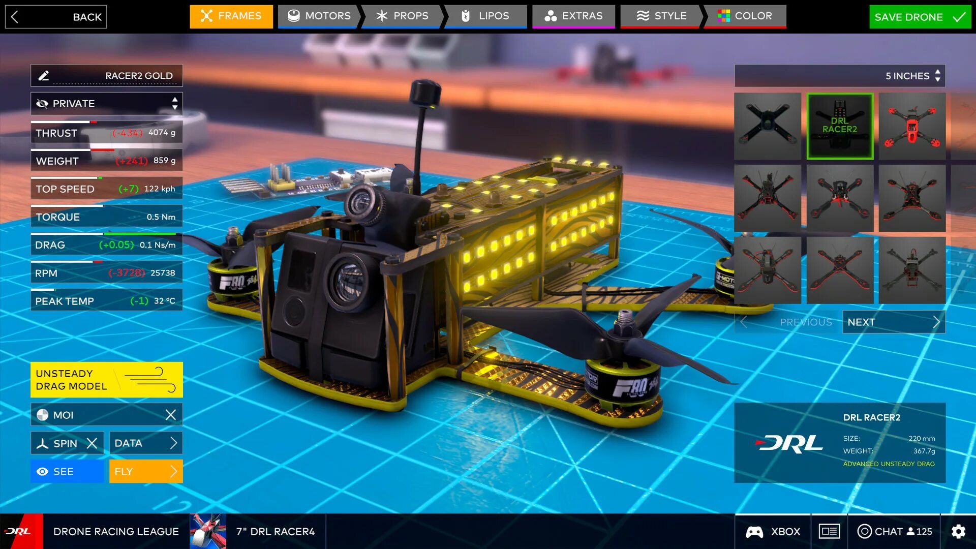 Drone racer simulator