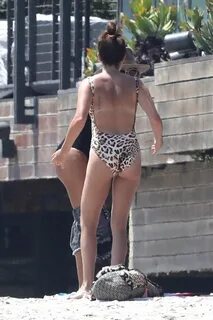 Ashley Tisdale in Swimsuit on the beach in Malibu. 
