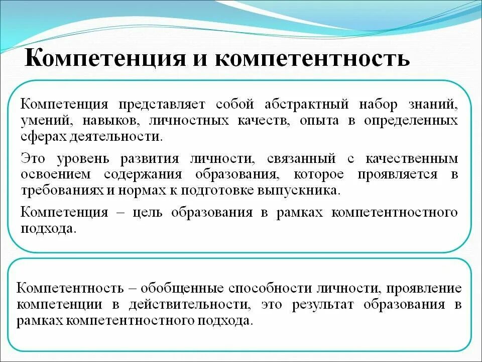 Должен быть компетентен в