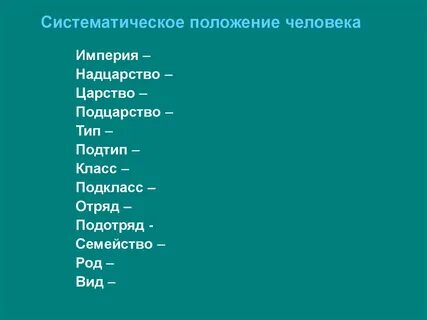 Систематическое положение человека 8 класс биология презентация