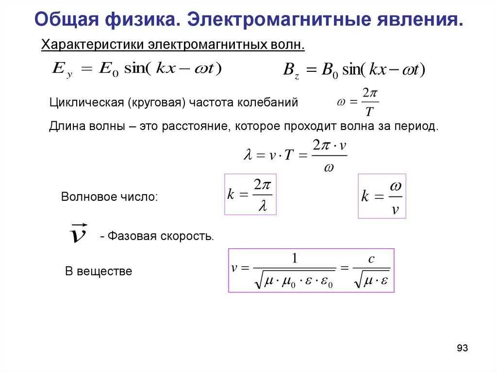 Формула длины через скорость