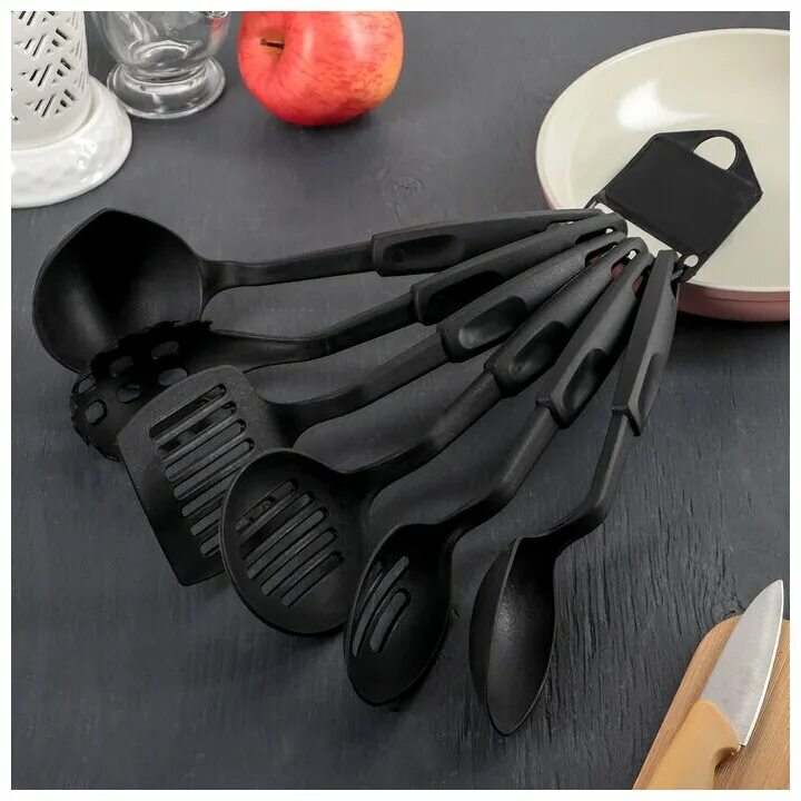 набор кухонных принадлежностей. набор кухонных принадлежностей 6 предметов. набор кухонный 6пр арт. Rondell rd-1070. набор кухонных принадлежностей rondell monson rd-1070.