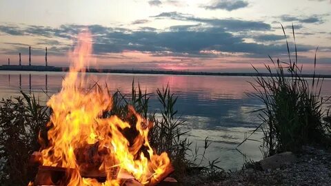 Пейзаж костер