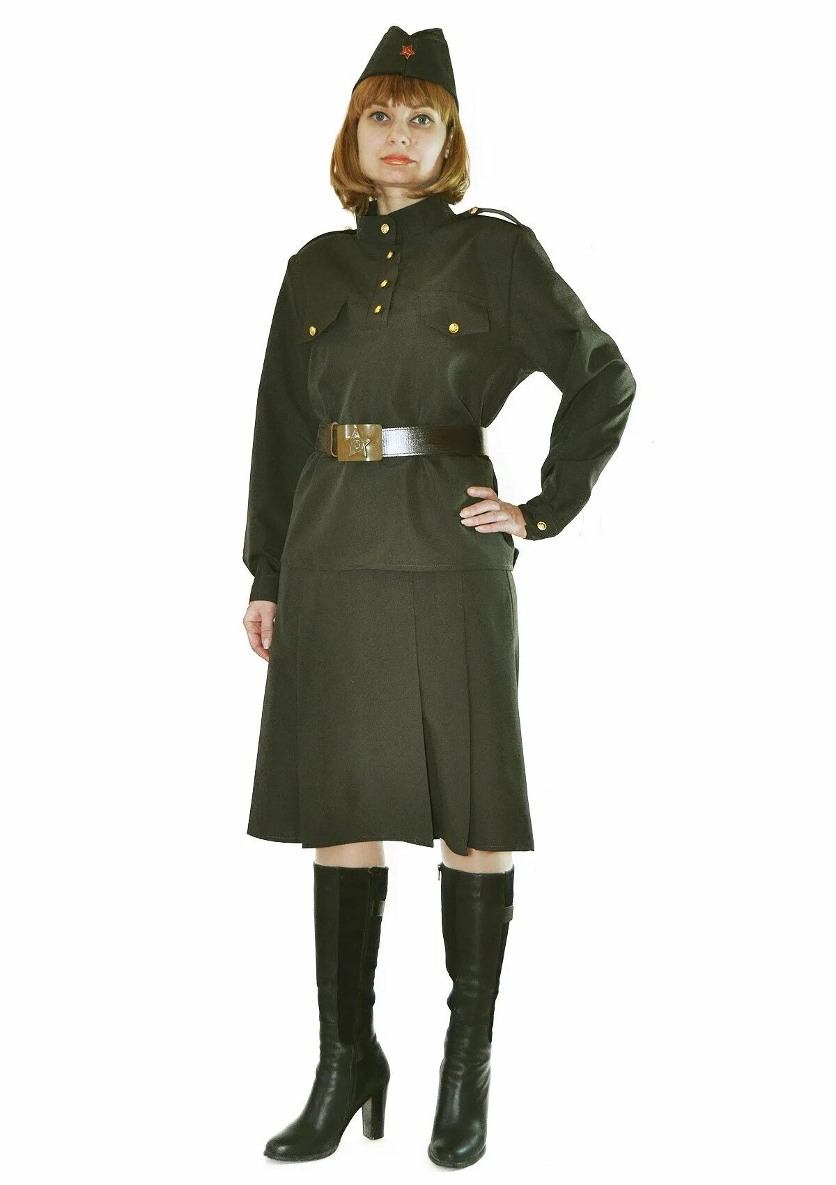 Форма 40 42. Костюм женский военный гимнастёрка юбка ремень пилотка. Военная женская форма. Женские формы. Военные костюмы для женщин.
