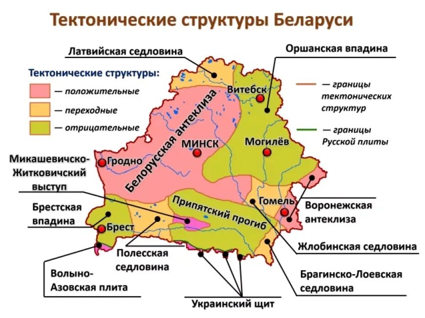 Какой тектонической структуре. Тектоническая карта РБ. Белорусская антеклиза Геологическое строение. Тектонические структуры Беларуси на карте. Тектонические структуры на территории России карта русская плита.