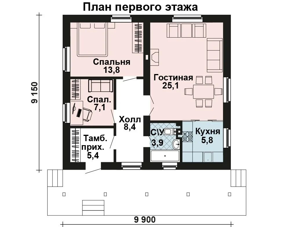 Планировка одноэтажного дома 9 на 10 с двумя спальнями. Проект одноэтажного дома с 2 спальнями. Дом планировка одноэтажный с двумя спальнями. Планировка дома одноэтажного с двумя спальнями. План дома две спальни и кухня гостиная