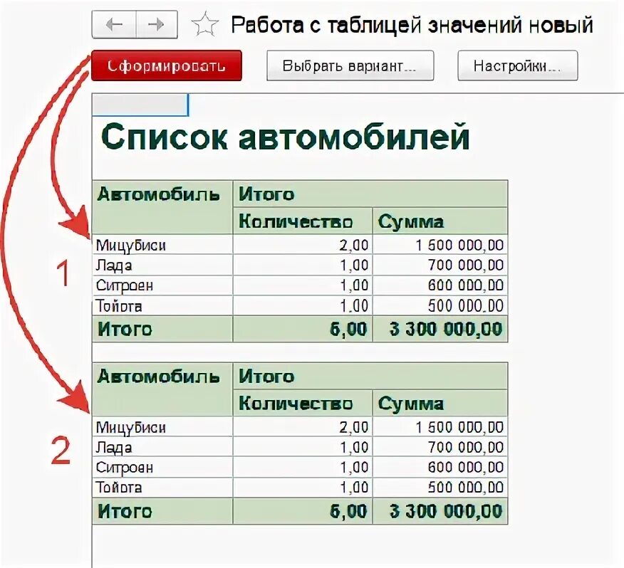 Отработать отчет. Отработать отчет