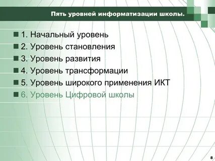 Уровни информатизации