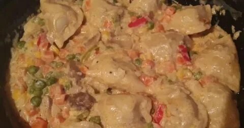 Пельмени с овощами и мясом