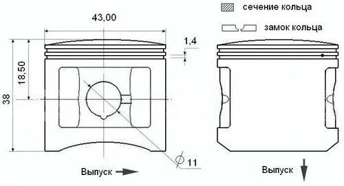 Поршневая группа для бензопил 3800 ( chrome ). Размер поршня бензопилы. Поршневая группа штиль 360. Размер поршня бензопилы. Поршневая группа ms 180.