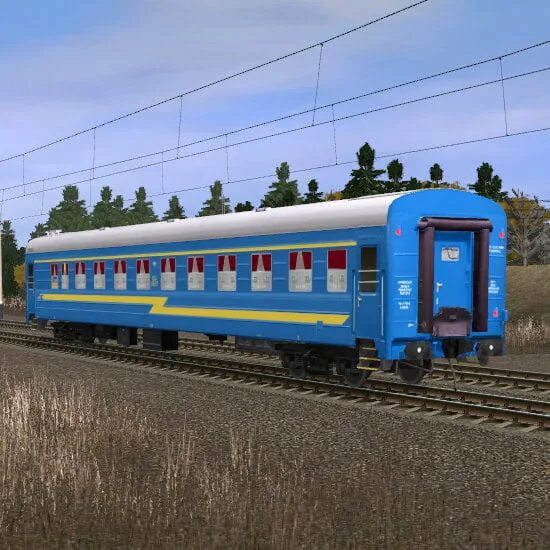 Вагон ТВЗ купе для Trainz 12. Купейные вагоны для Trainz 12.