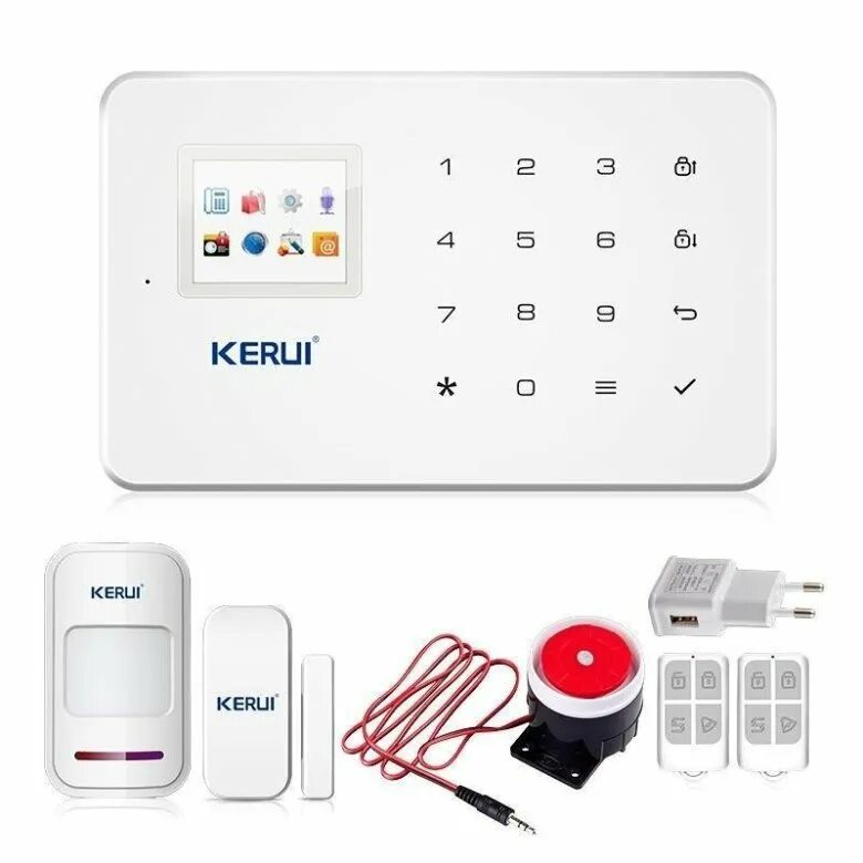Gsm сигнализация цена. KERUI g18. KERUI сигнализация. KERUI Alarm System g18. Беспроводная охранная GSM сигнализация.
