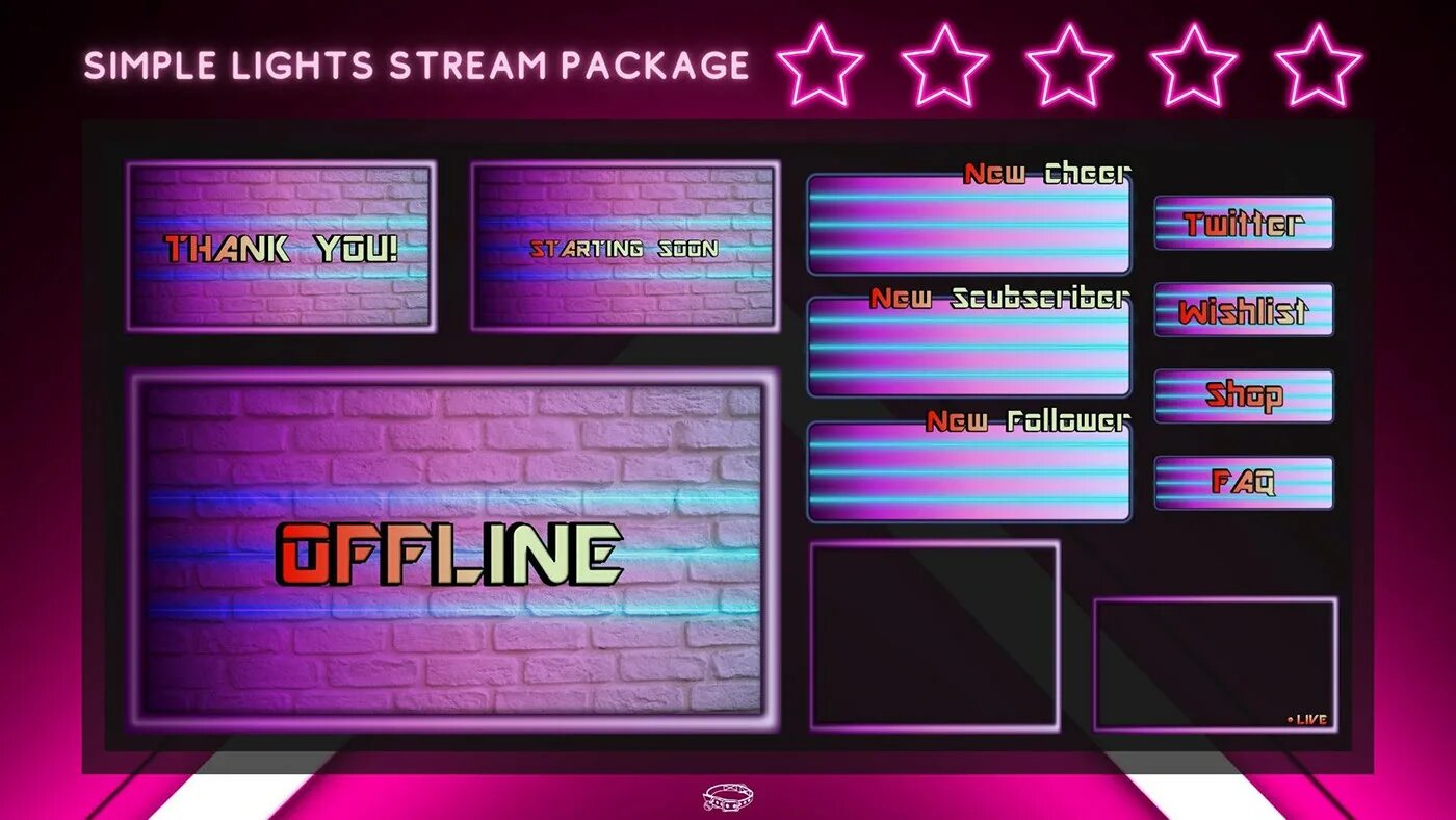Stream package. Sharp stream package.. twitch design.