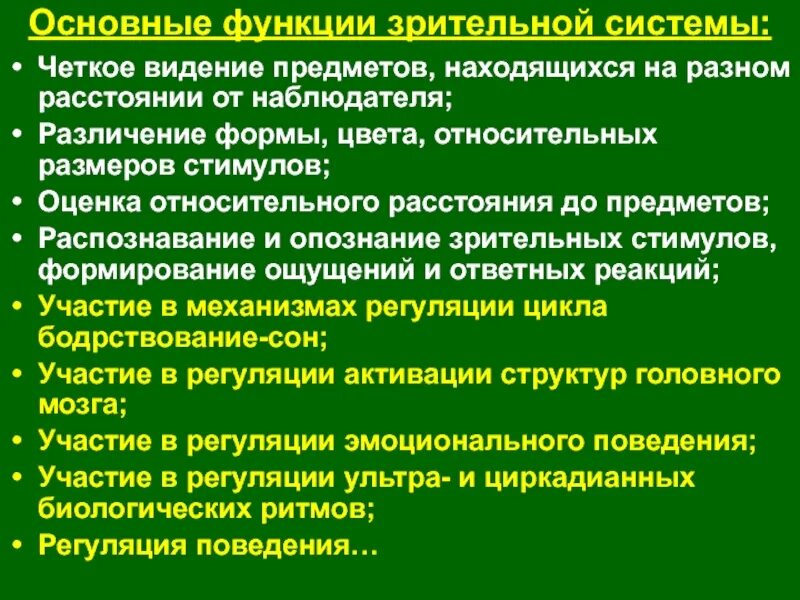 Функции зрительной сенсорной системы. Зрительная сенсорная система физиология функции. структура зрительной сенсорной системы. зрительная система строение и функции.